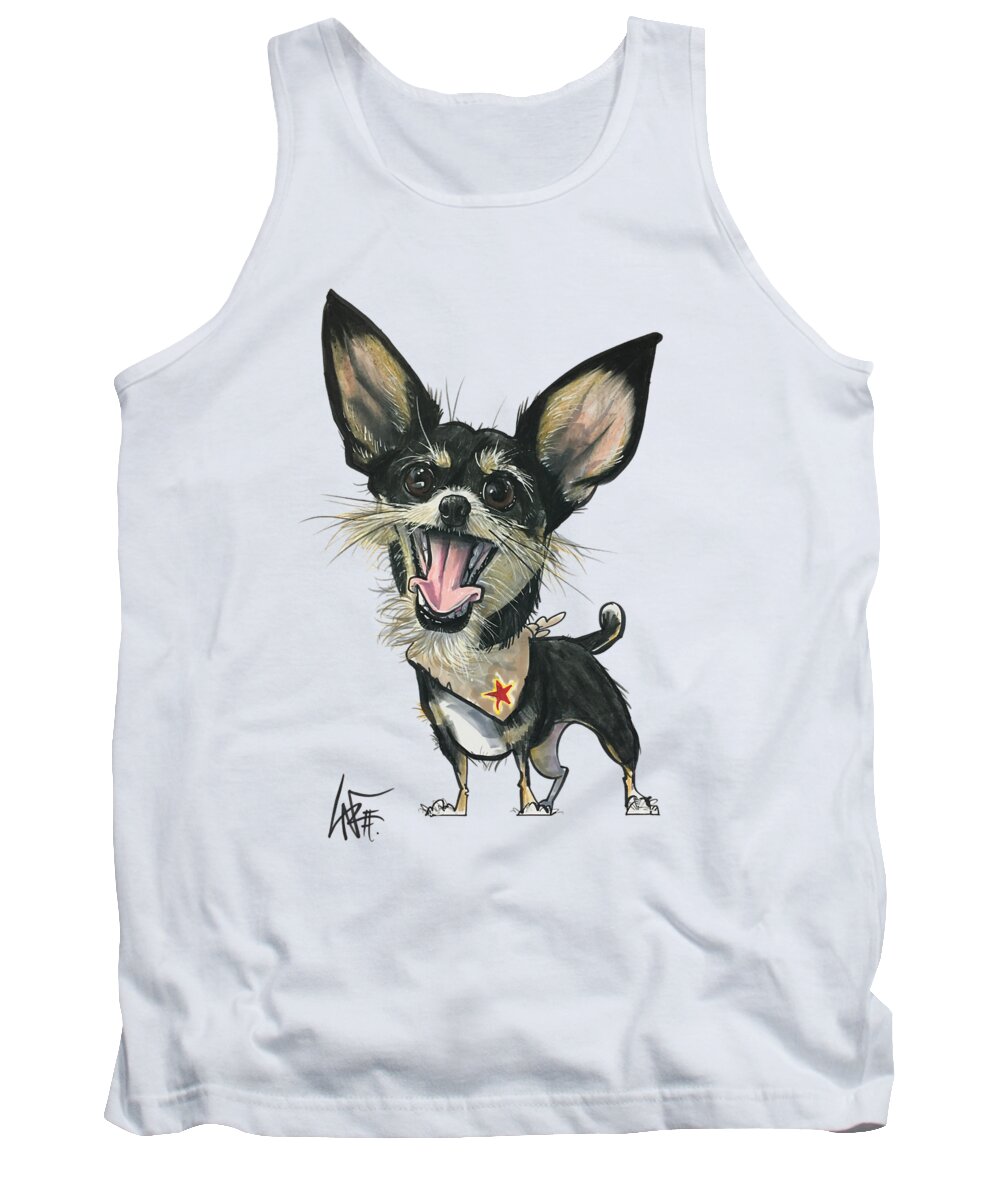 Martino 4717 Tank Top featuring the drawing Martino 4717 by Canine Caricatures By John LaFree