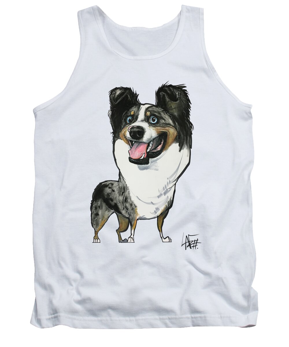 Mauras Tank Top featuring the drawing Mauras 4803 by Canine Caricatures By John LaFree