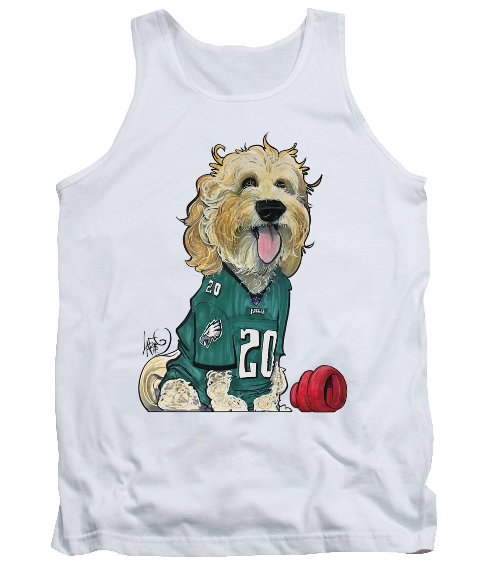 Mcfarland 4594 Tank Top featuring the drawing McFarland 4594 by Canine Caricatures By John LaFree