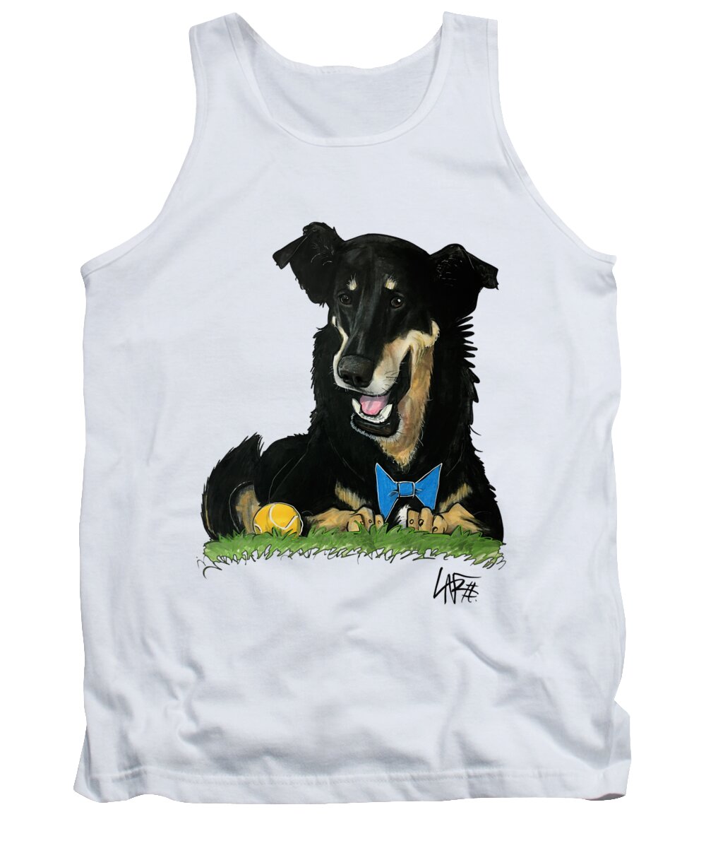 Mcguire Tank Top featuring the drawing McGuire 4350 by Canine Caricatures By John LaFree