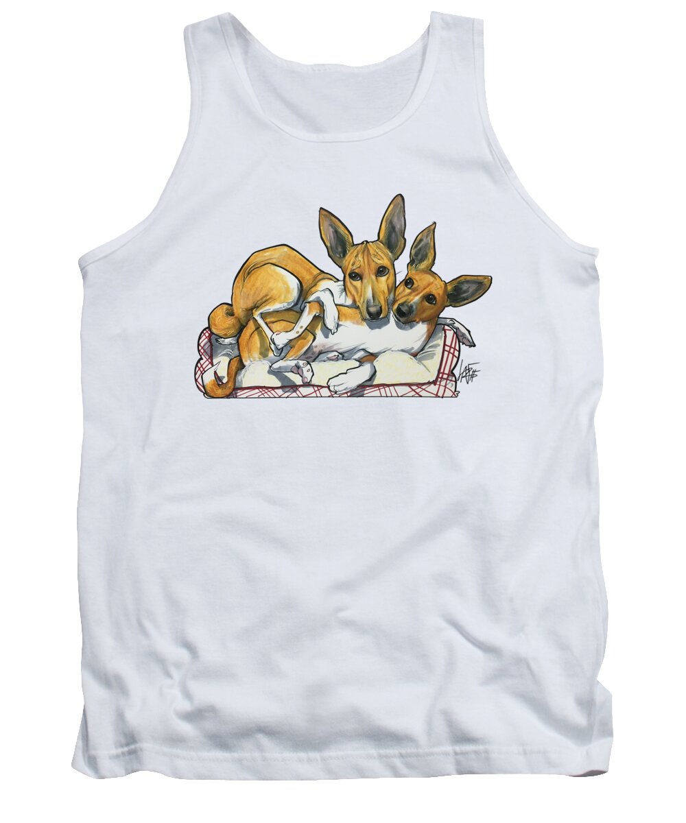 Mckay 4582 Tank Top featuring the drawing McKay 4582 by Canine Caricatures By John LaFree