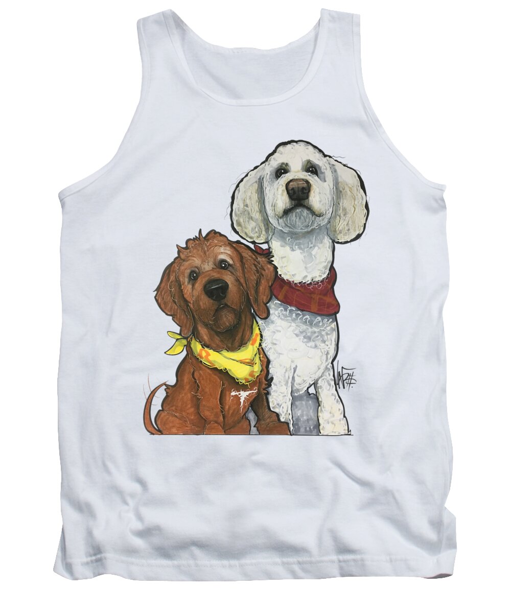 Meyer 4772 Tank Top featuring the drawing Meyer 4772 by Canine Caricatures By John LaFree