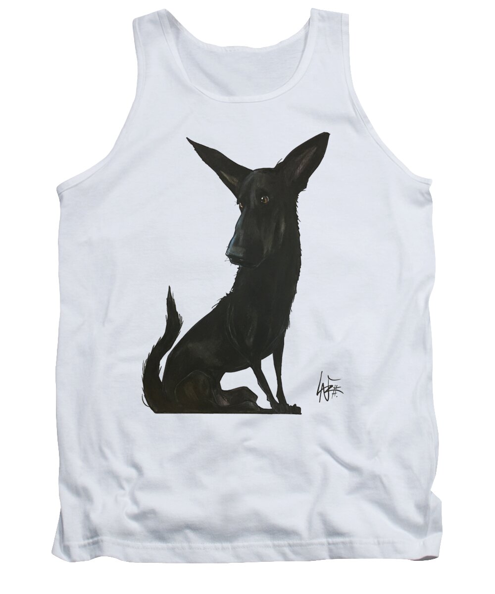 Mireles Tank Top featuring the drawing Mireles RUBY by Canine Caricatures By John LaFree