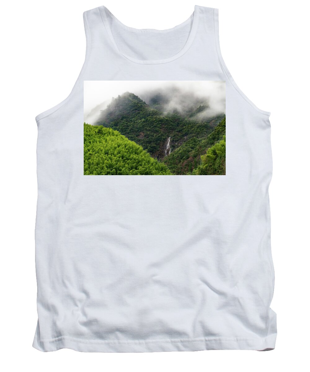 Waterfall Tank Top featuring the photograph Misty Mountain Waterfall by William Dickman