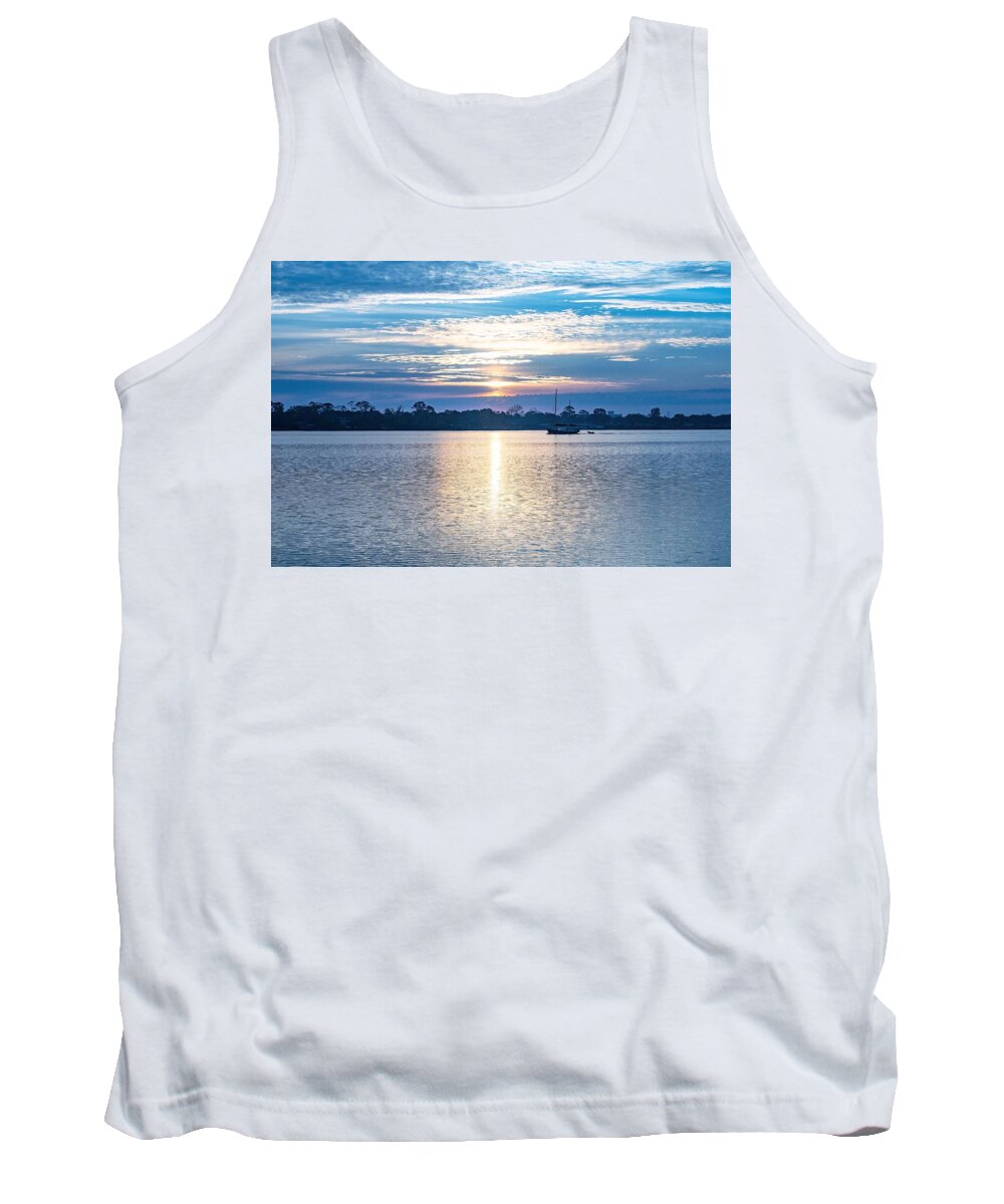 River Tank Top featuring the photograph Morning on the River by Mary Ann Artz