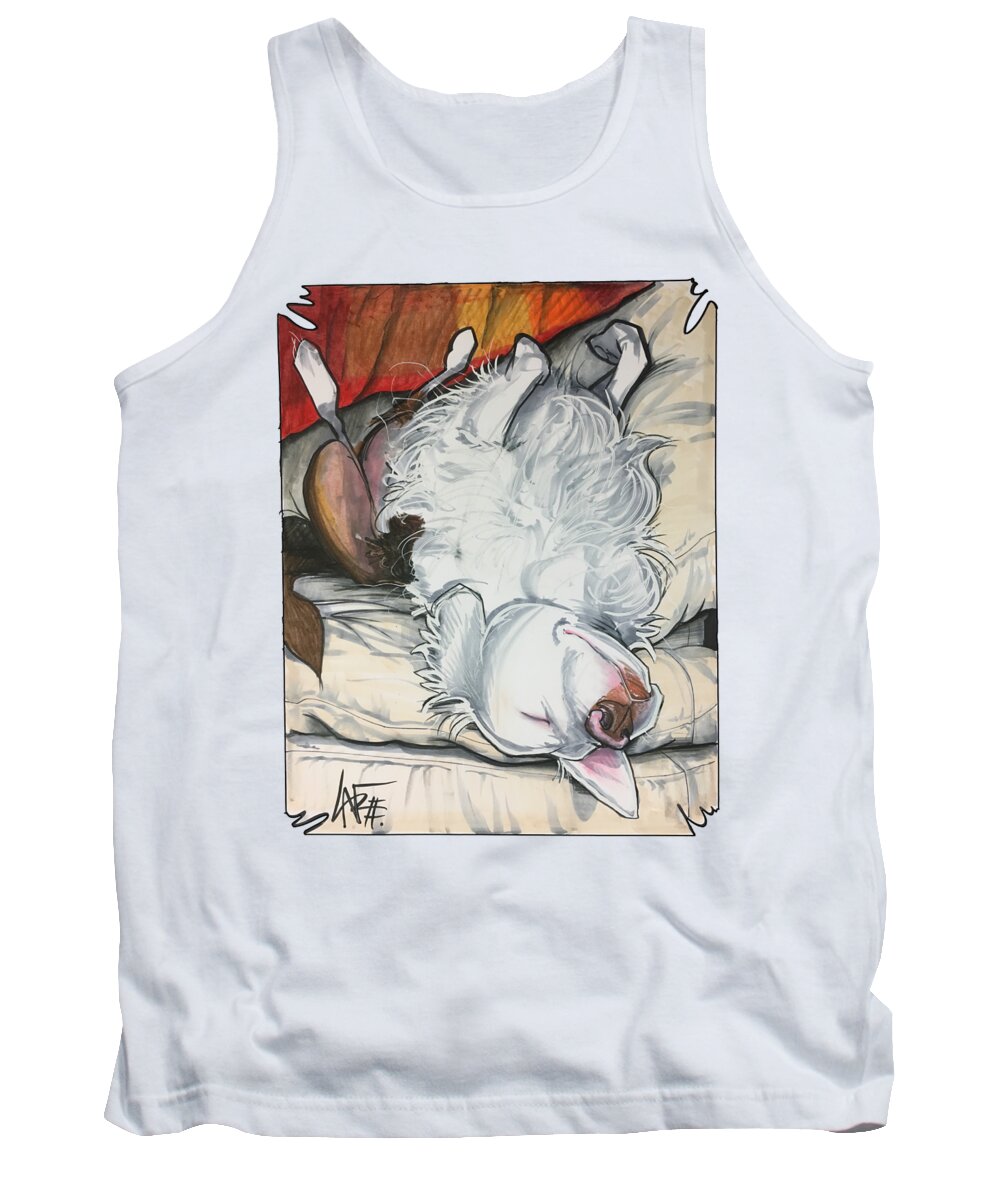 Myers Tank Top featuring the drawing Myers 4786 by Canine Caricatures By John LaFree