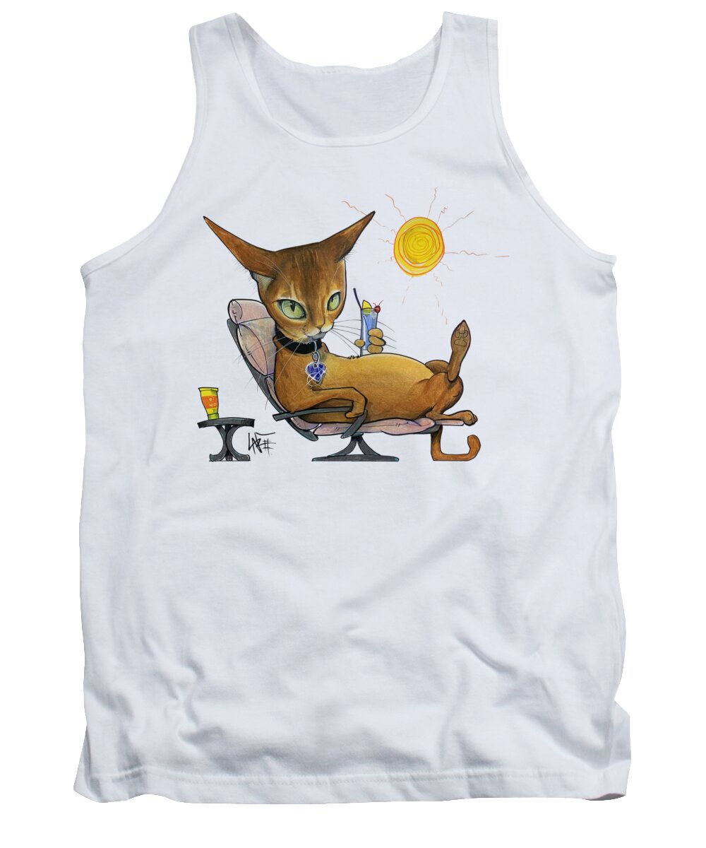 Nichols Tank Top featuring the drawing Nichols 5230 by Canine Caricatures By John LaFree