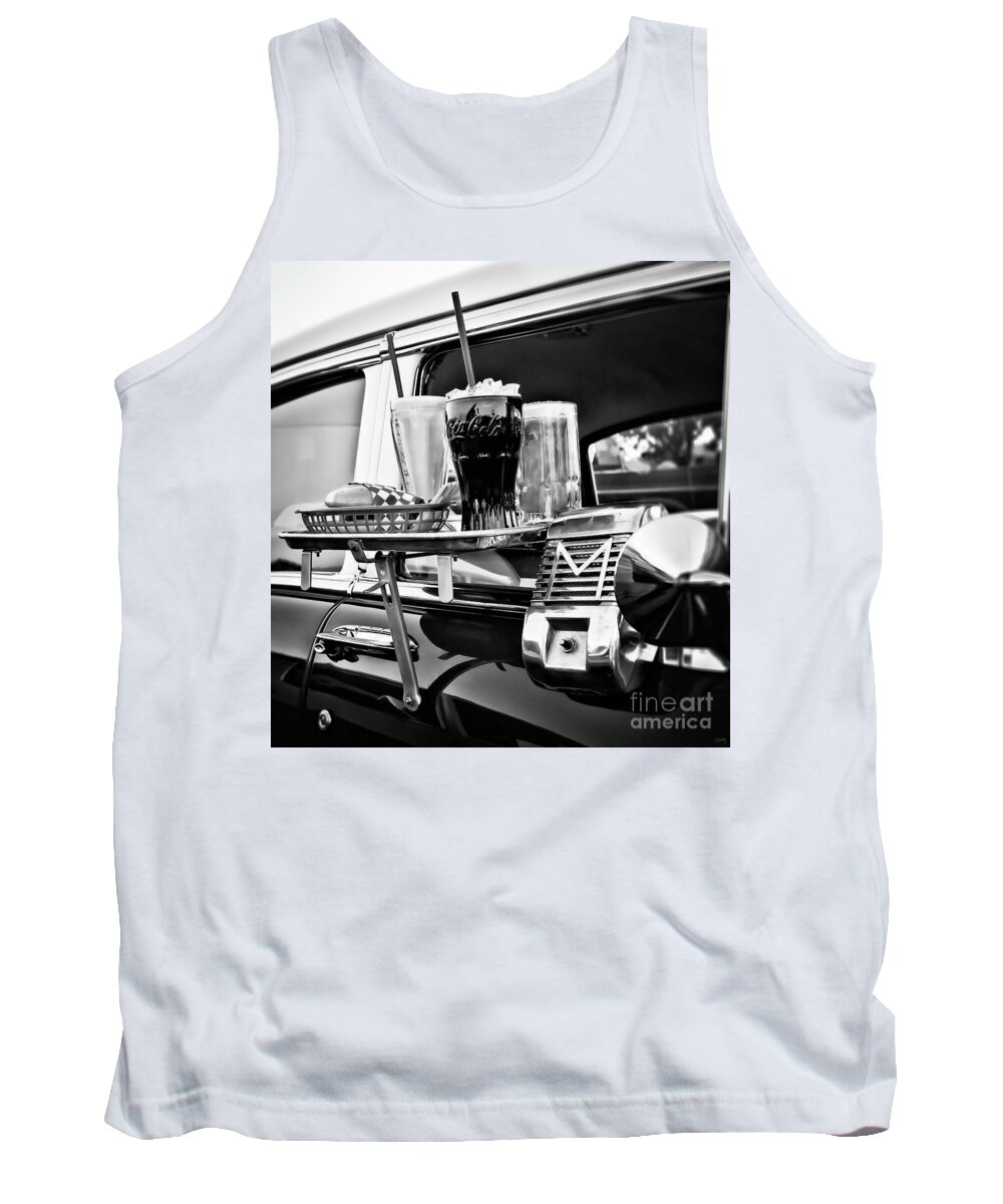 Night At The Drive-in Movie Tank Top featuring the photograph Night at the Drive-In Movies by Imagery by Charly