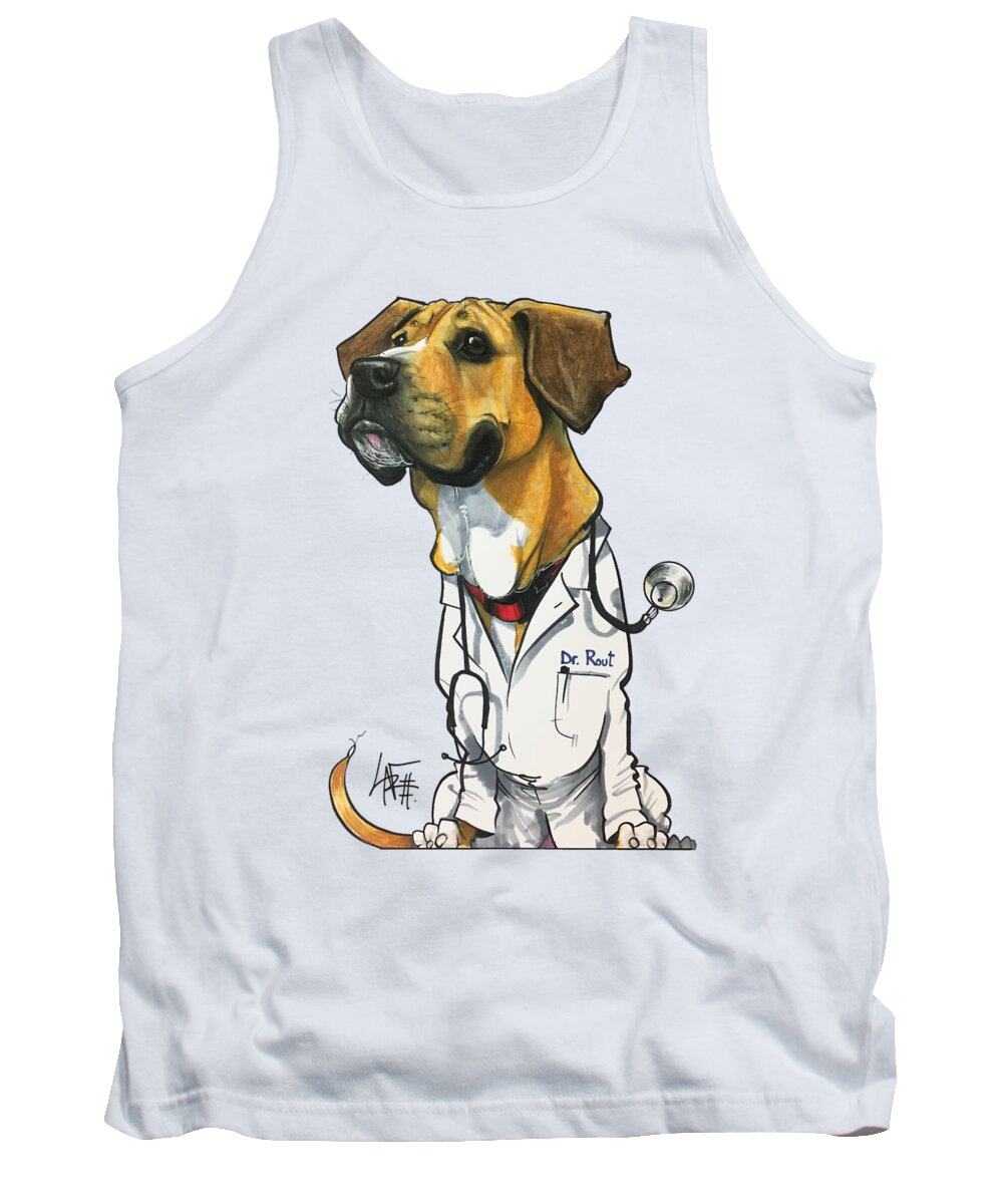 Pettit Tank Top featuring the drawing Pettit 4396 by John LaFree