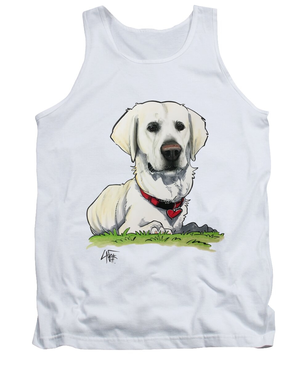 Phillips 4492 Tank Top featuring the drawing Phillips 4492 by Canine Caricatures By John LaFree