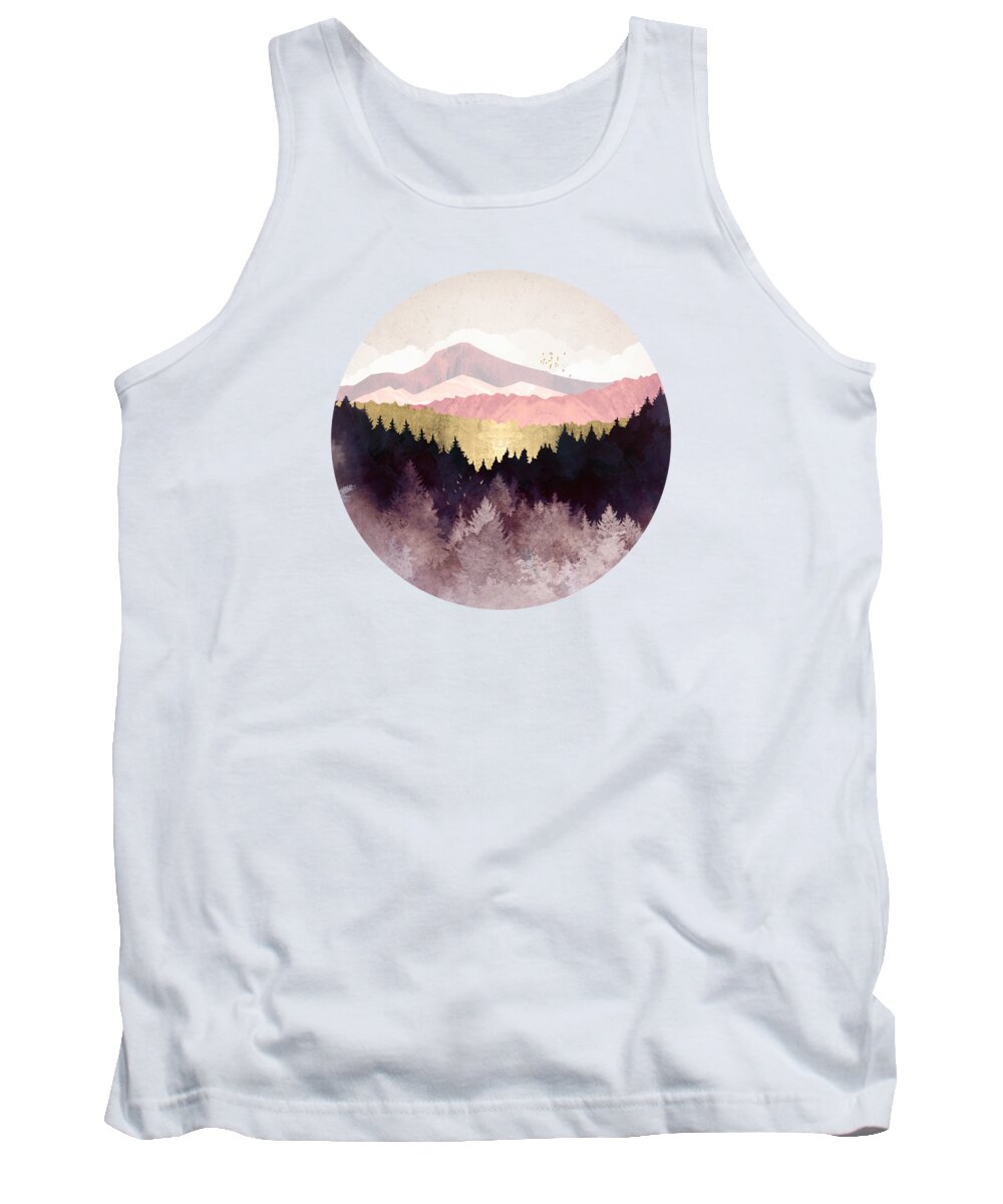 Plum Tank Top featuring the digital art Plum Forest by Spacefrog Designs