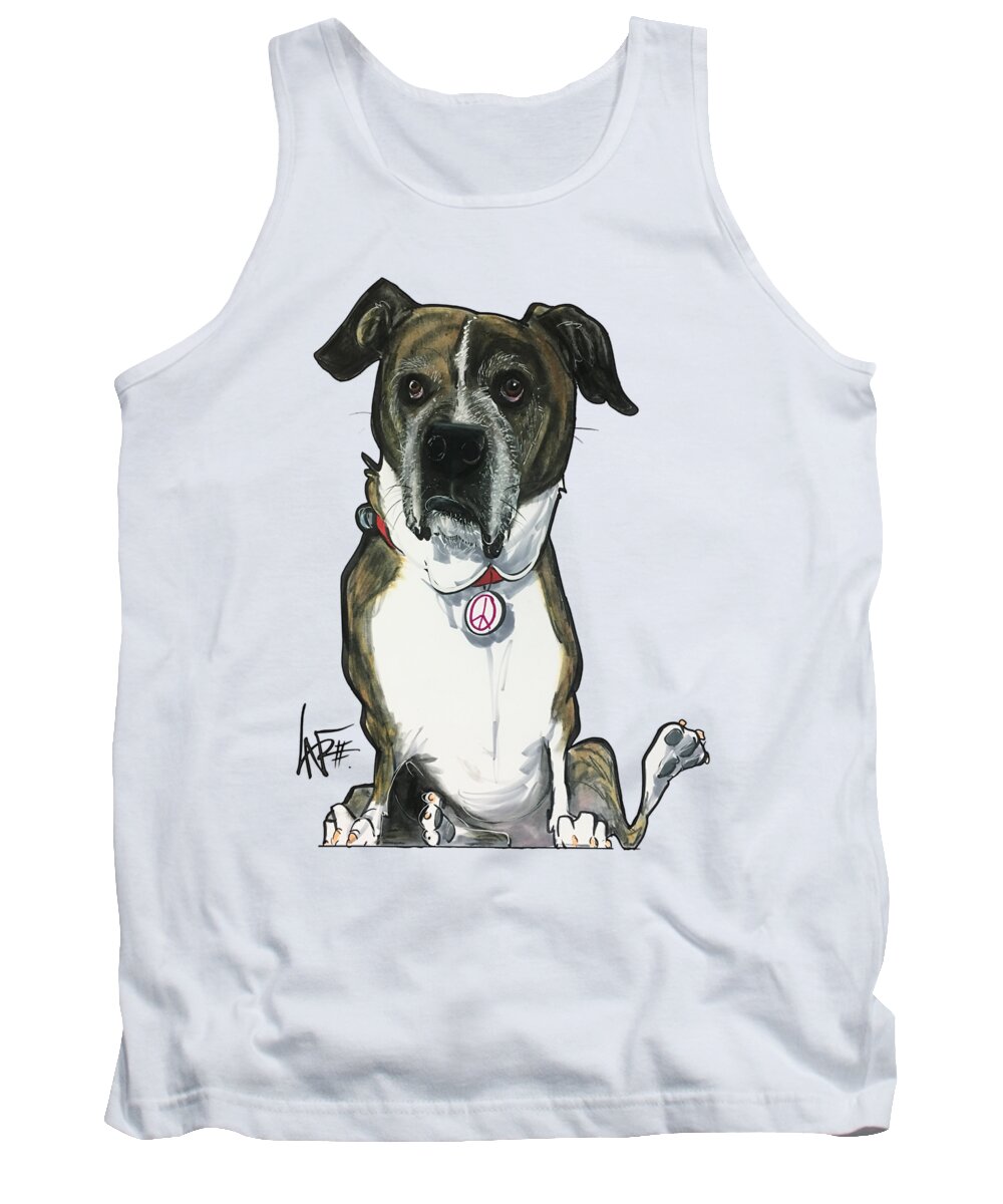 Plummer Tank Top featuring the drawing Plummer 4804 by Canine Caricatures By John LaFree