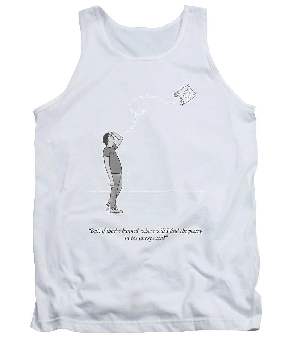 But Tank Top featuring the drawing Poetry in the Unexpected by Lila Ash