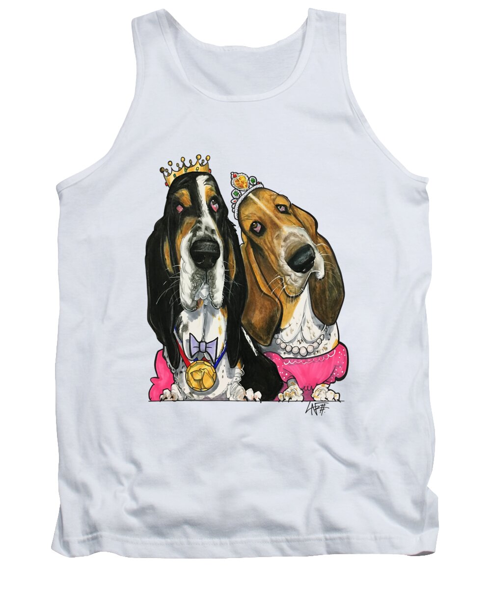 Puskas 4506 Tank Top featuring the drawing Puskas 4506 by Canine Caricatures By John LaFree
