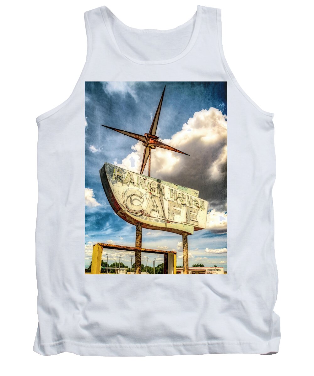 © 2018 Lou Novick All Rights Reserved Tank Top featuring the photograph Ranch House Cafe by Lou Novick