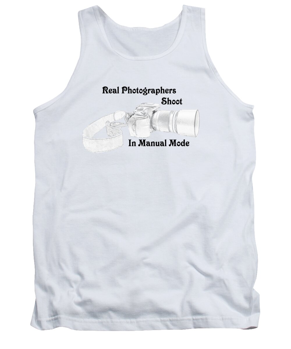 Camera Tank Top featuring the mixed media Real Photographers by Jennifer White
