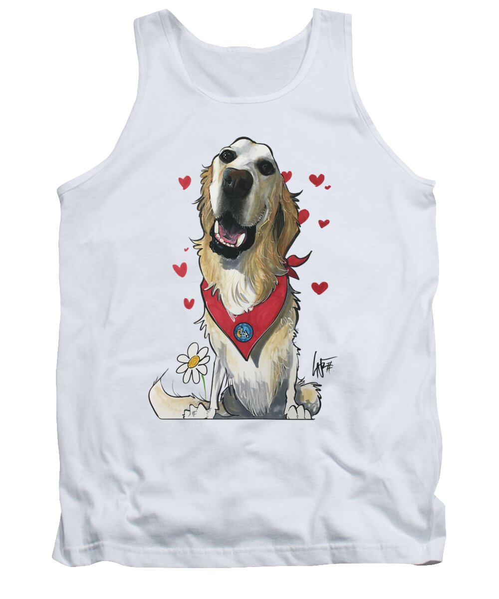 Roberts 4155 Tank Top featuring the drawing Roberts 4155 by Canine Caricatures By John LaFree