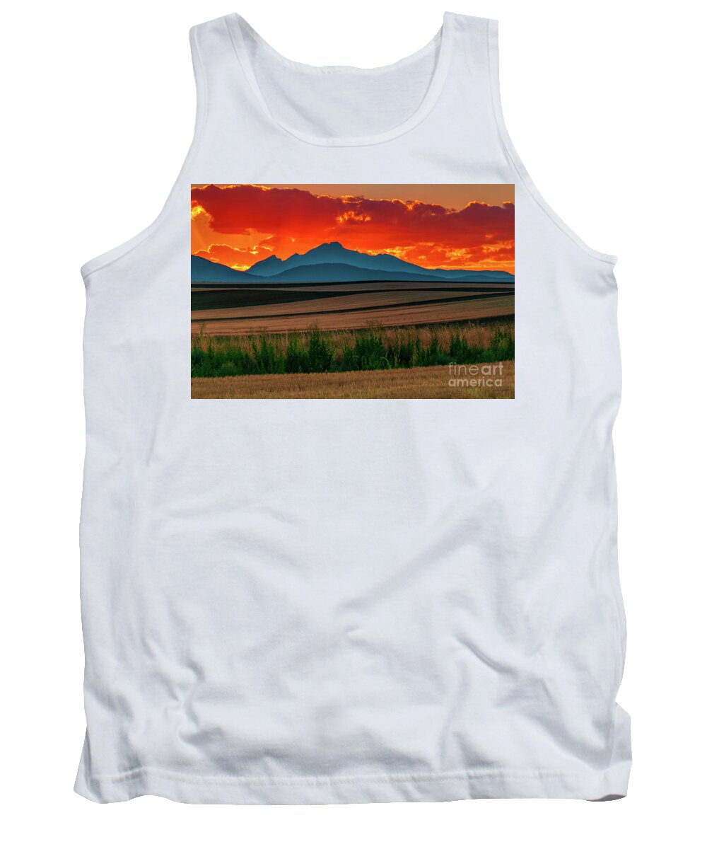 Air Tank Top featuring the photograph Rolling Hills At Sunset by Greg Summers