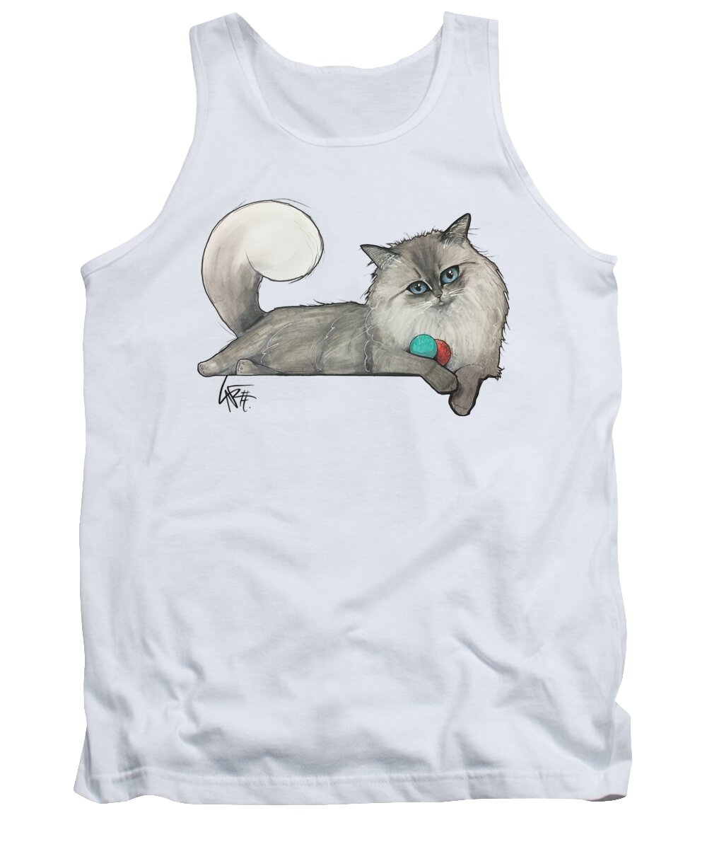 Rose Tank Top featuring the drawing Rose GC1PET030 by Canine Caricatures By John LaFree