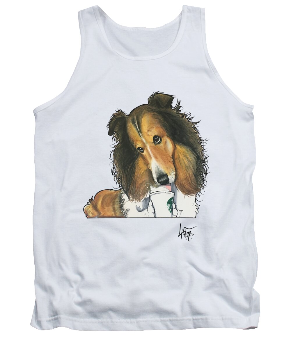 Rygiel 4546 Tank Top featuring the drawing Rygiel 4546 by Canine Caricatures By John LaFree