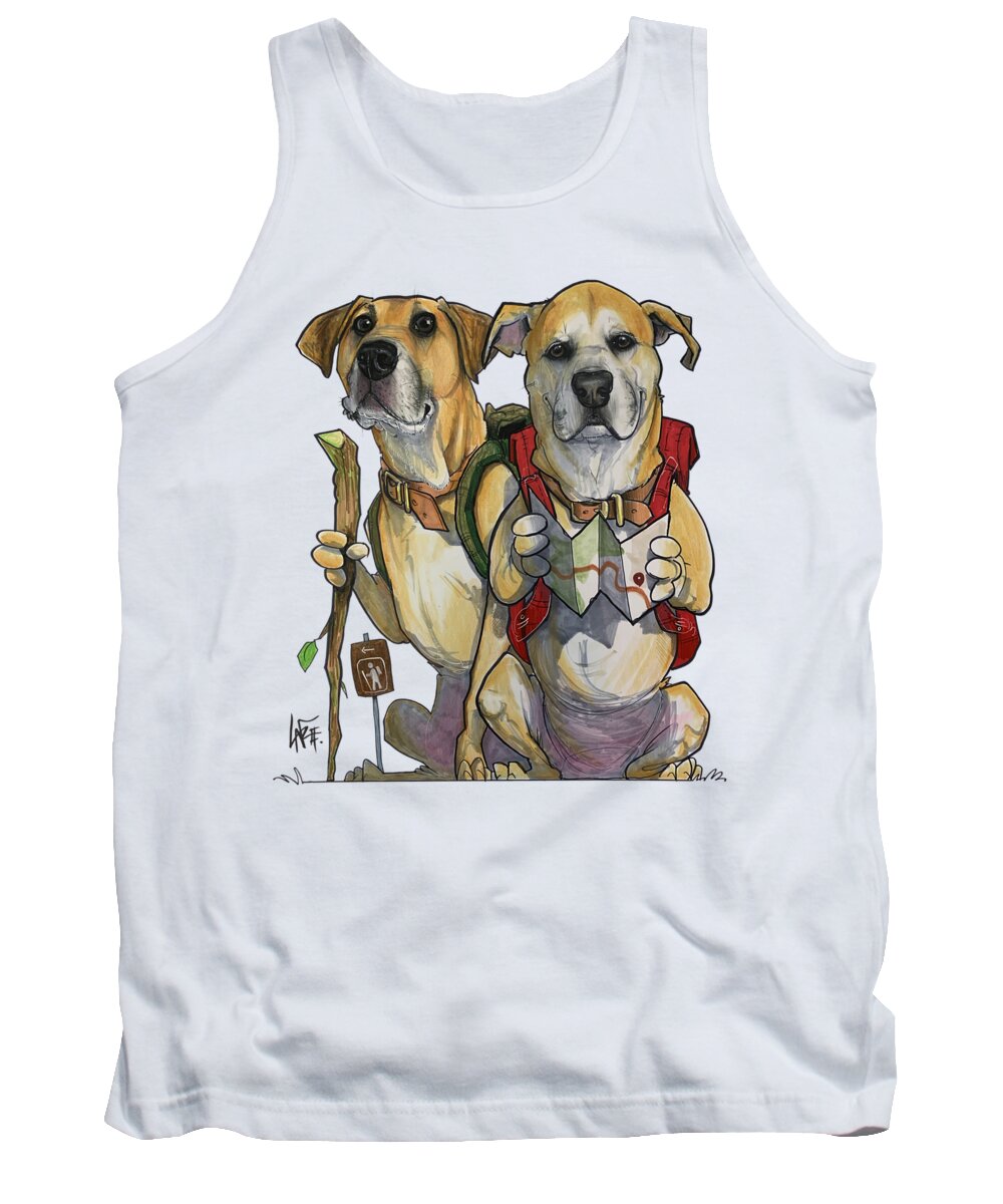 Salter Tank Top featuring the drawing Salter 5236 by John LaFree