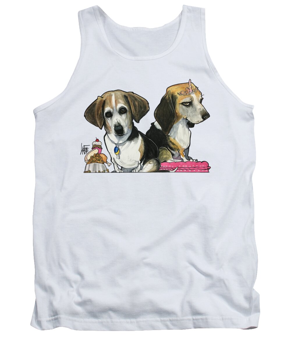 Salzberg 4566 Tank Top featuring the drawing Salzberg 4566 by Canine Caricatures By John LaFree