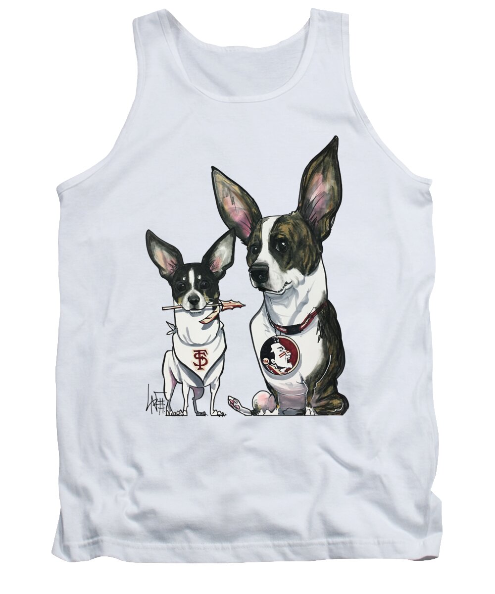 Scala 4610 Tank Top featuring the drawing Scala 4610 by Canine Caricatures By John LaFree