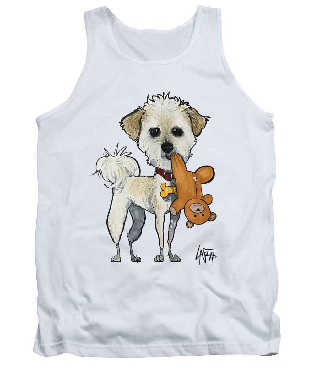 Schippani 4466 Tank Top featuring the drawing Schippani 4466 by Canine Caricatures By John LaFree