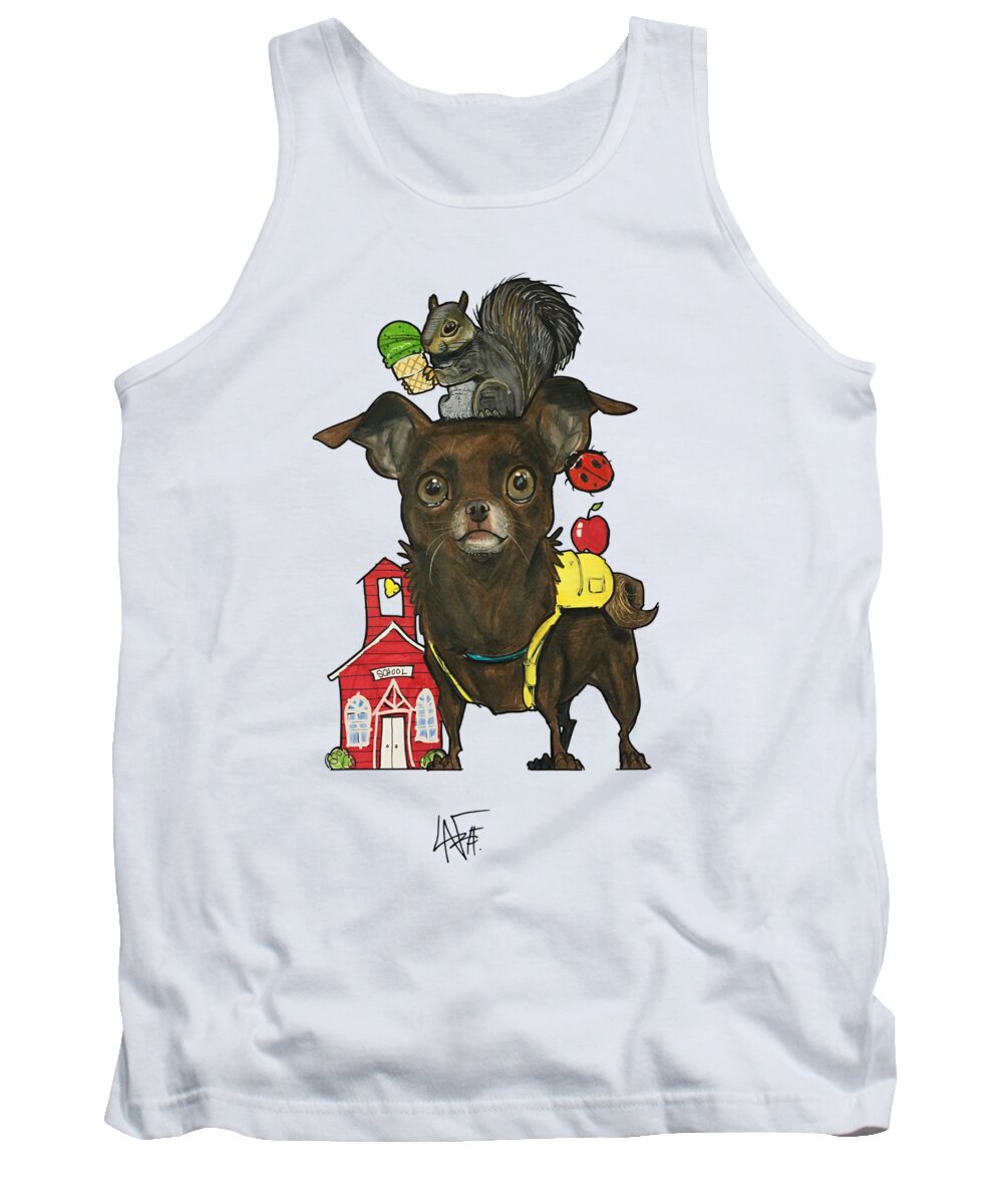 Schwipps 4606 Tank Top featuring the drawing Schwipps 4606 by Canine Caricatures By John LaFree