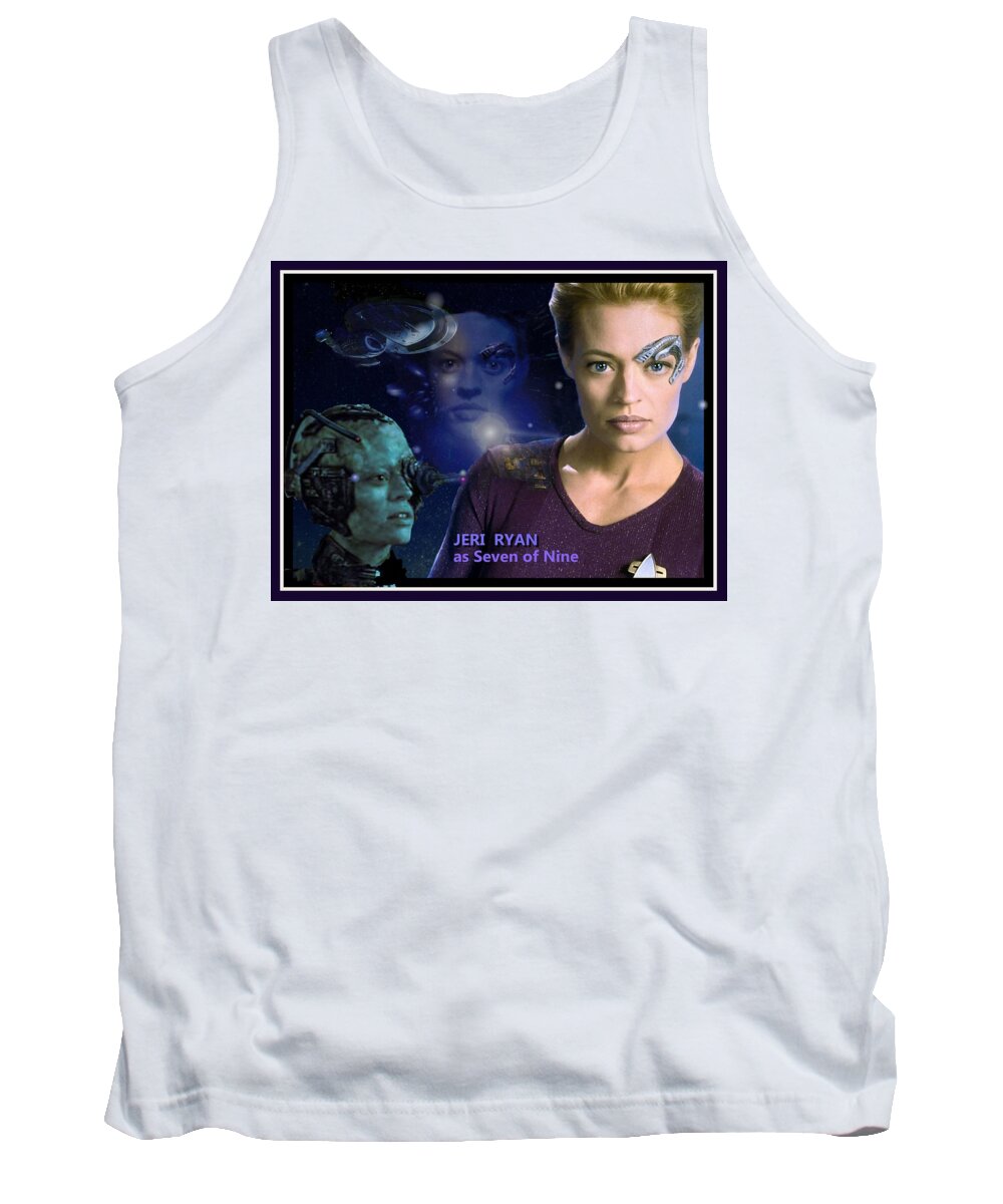 Seven Of Nine Tank Top featuring the digital art SEVEN of NINE by Hartmut Jager