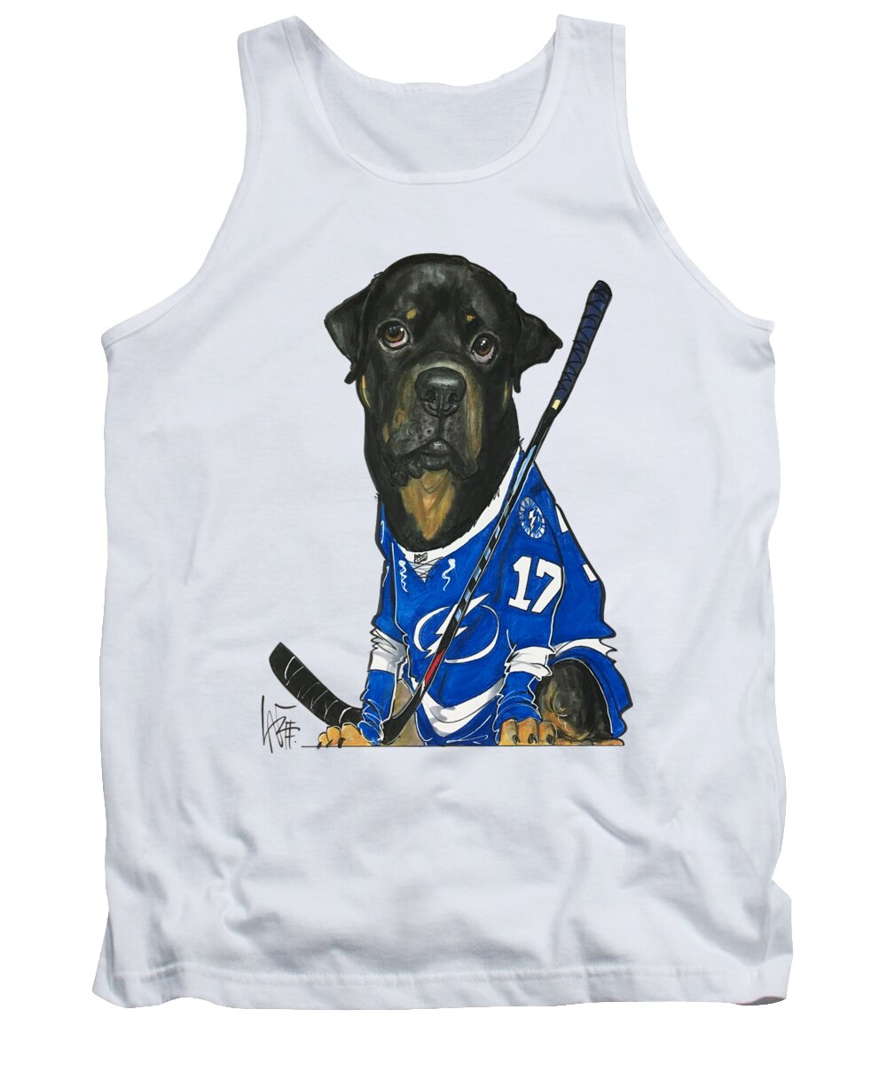 Sharpe 4757 Tank Top featuring the drawing Sharpe 4757 by Canine Caricatures By John LaFree