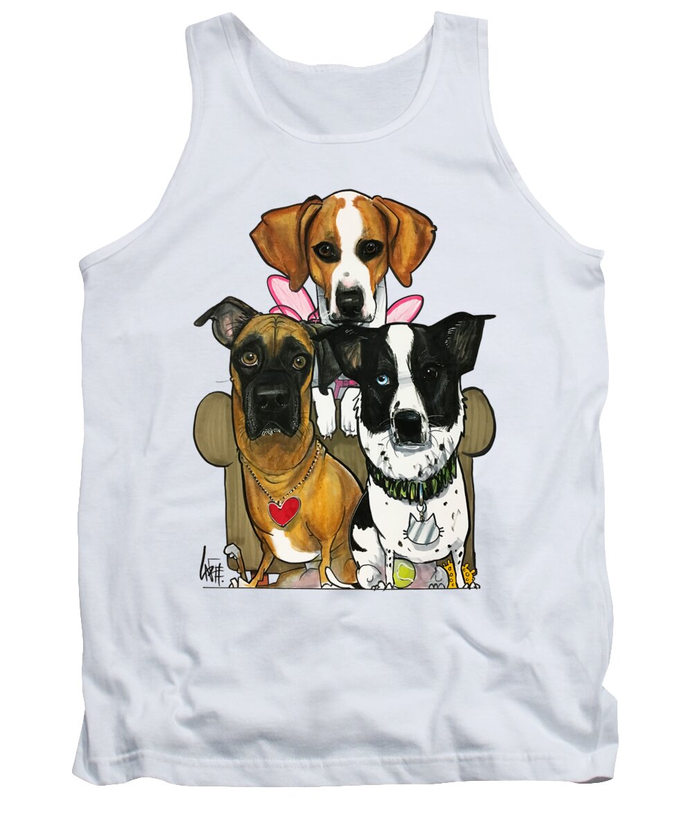 Sherrill 4440 Tank Top featuring the drawing Sherrill 4440 by Canine Caricatures By John LaFree