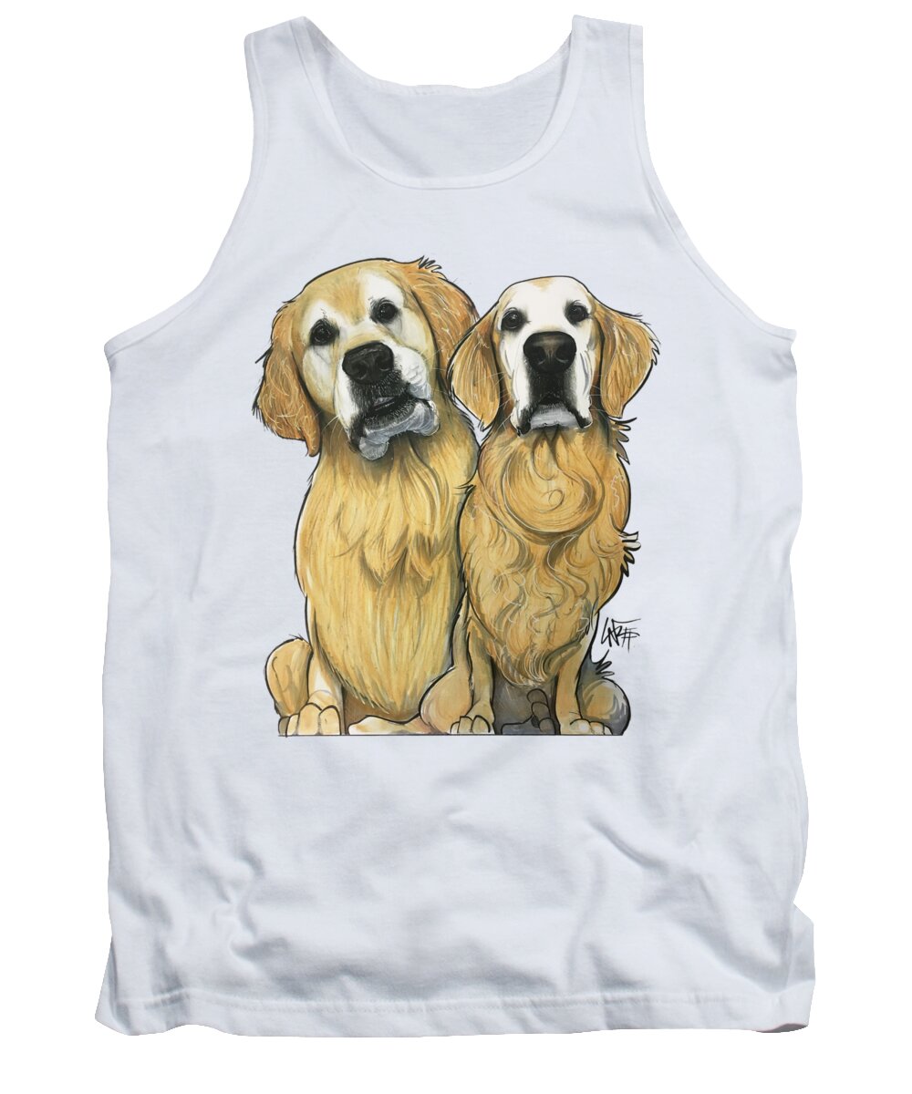 Skinner Tank Top featuring the drawing Skinner 5201 by Canine Caricatures By John LaFree