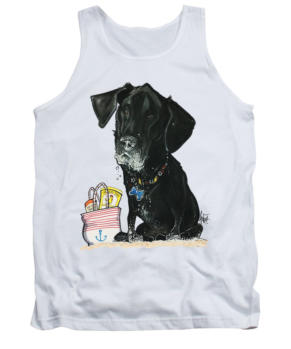 Smiley-dixon 4794 Tank Top featuring the drawing Smiley-Dixon 4794 by Canine Caricatures By John LaFree