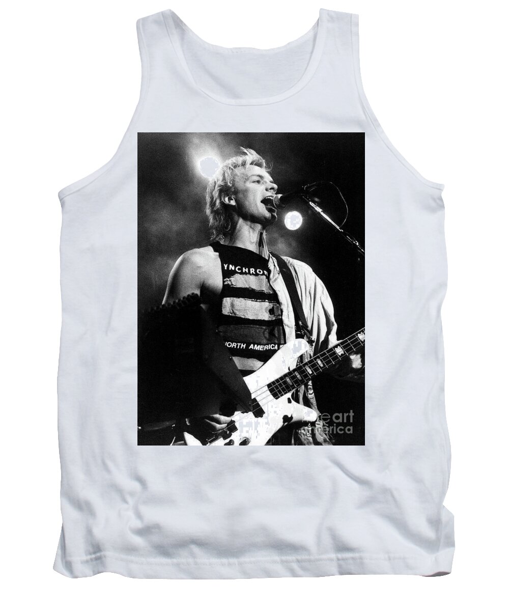 Sting Tank Top featuring the photograph Sting 1984 by Russell Brown