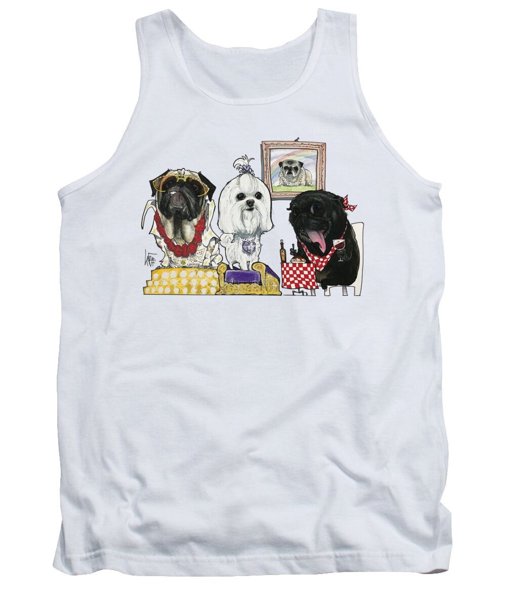 Storch 4362 Tank Top featuring the drawing Storch 4362 by Canine Caricatures By John LaFree