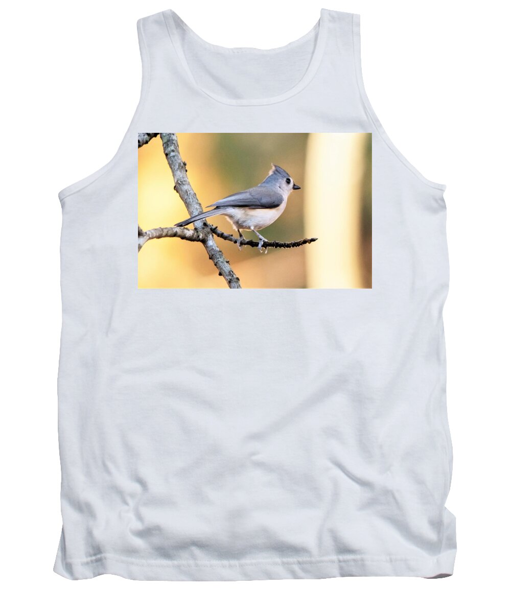 Tufted Titmouse Tank Top featuring the photograph Sweet Tufted Titmouse by Mary Ann Artz