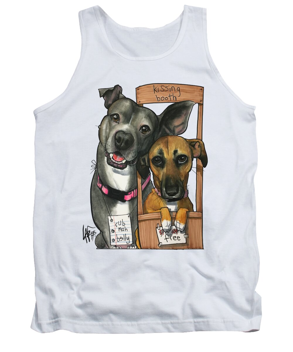 Szondy Tank Top featuring the drawing Szondy 4282 by Canine Caricatures By John LaFree