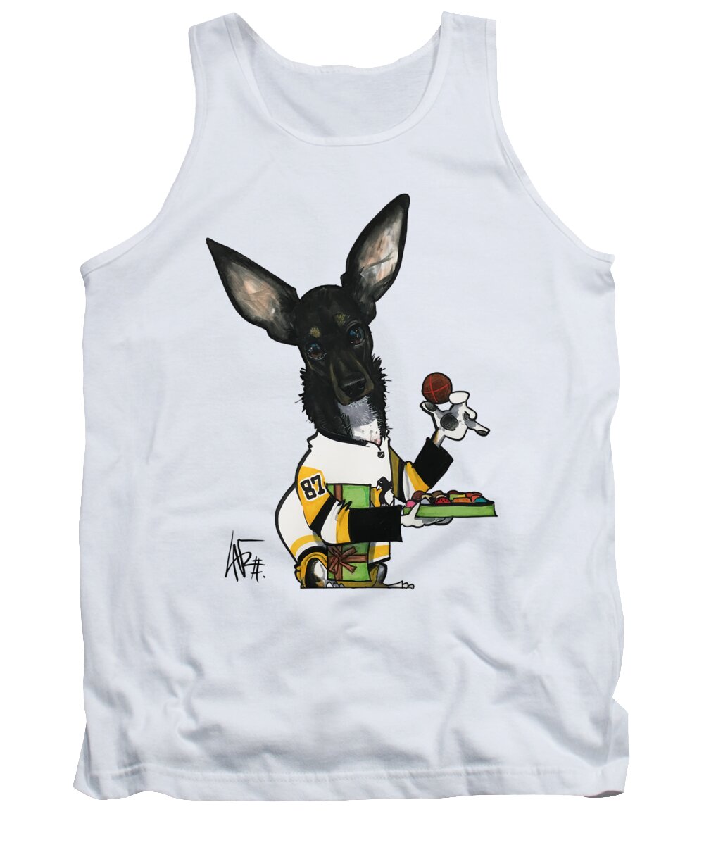 Szymula Tank Top featuring the drawing Szymula 4354 by Canine Caricatures By John LaFree
