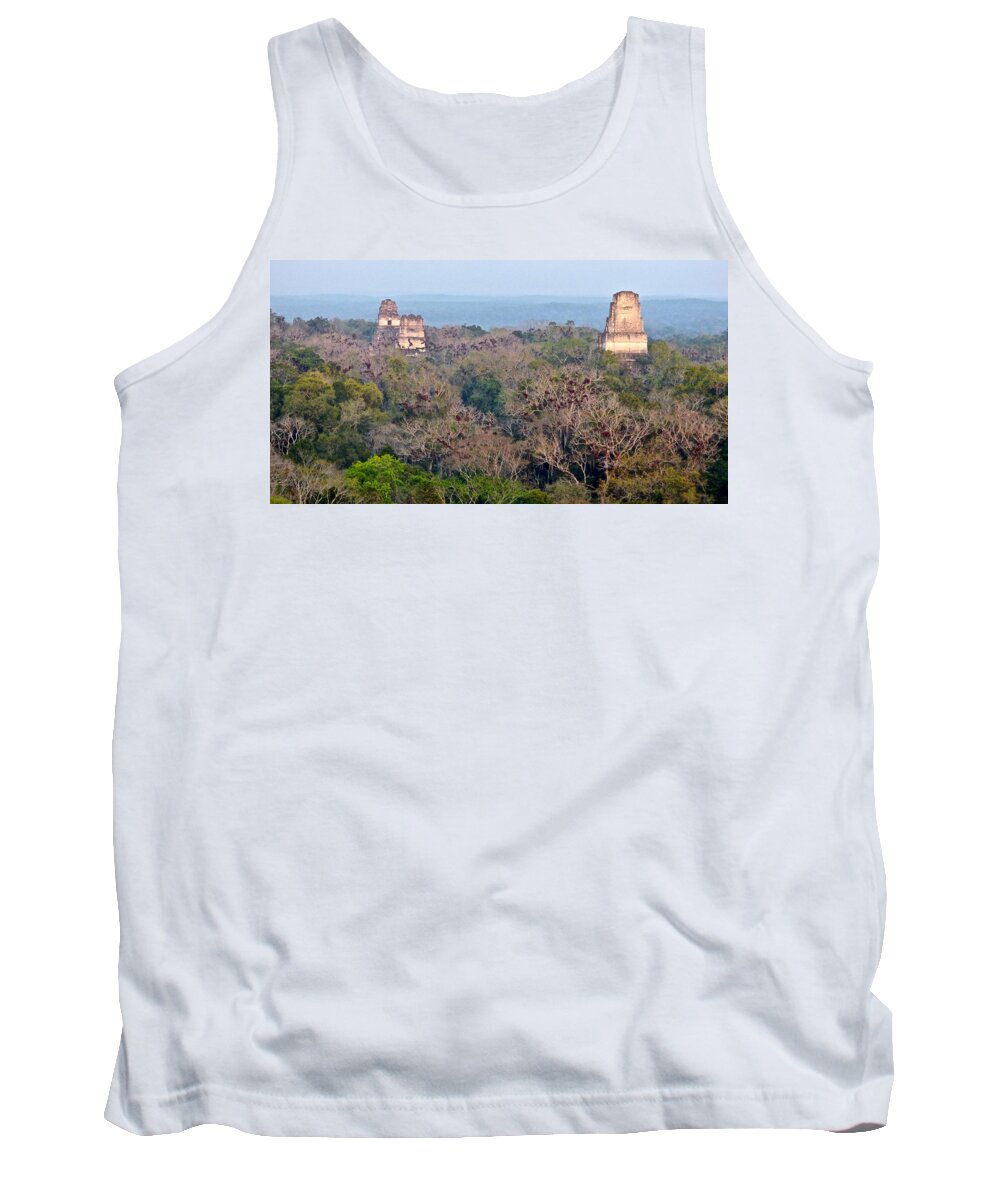 Fine Art Tank Top featuring the photograph Temples Jungle and Epiphytes Tikal by Amelia Racca