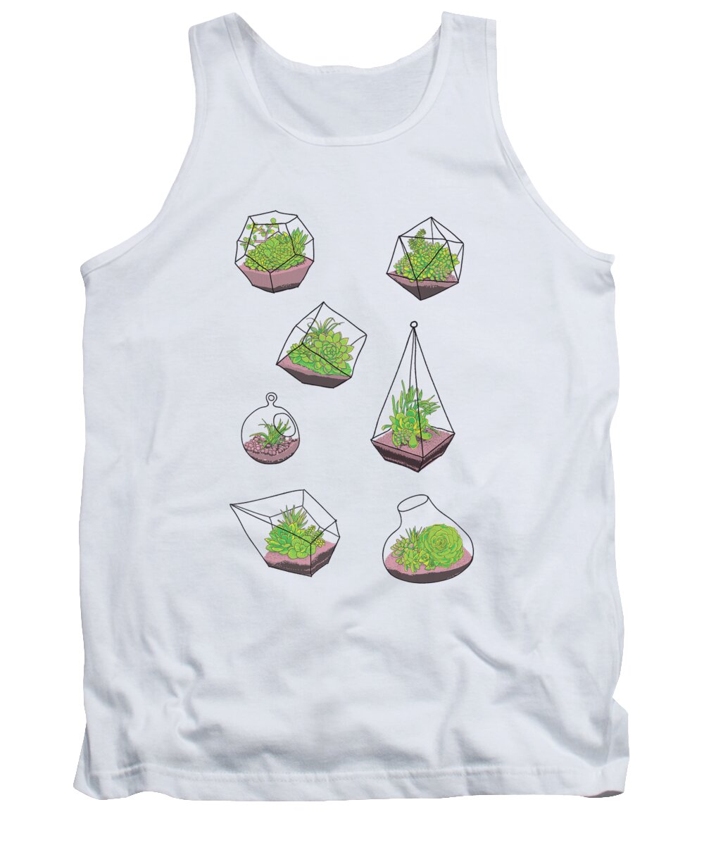 Terrariums Tank Top featuring the painting Terrariums by Jen Montgomery