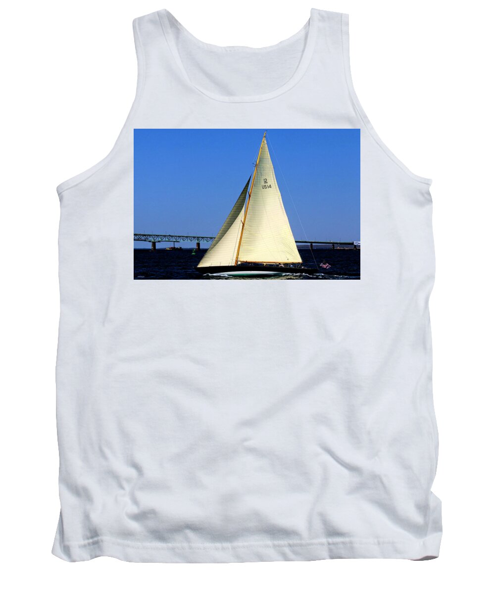 Tom Prendergast Tank Top featuring the photograph The 12 Meter Newport by Tom Prendergast