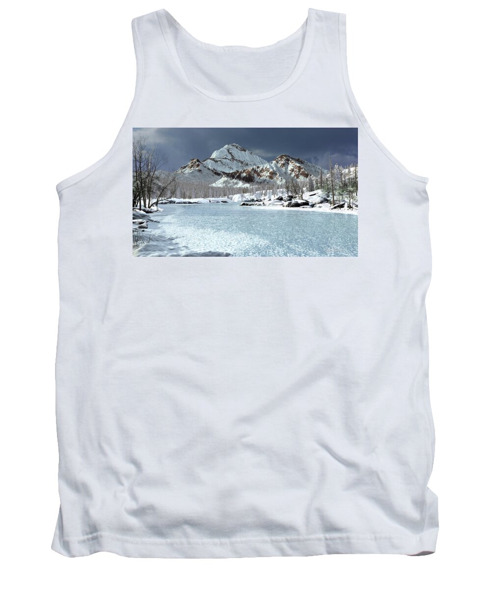 Dieter Carlton Tank Top featuring the digital art The Courtship of Ice by Dieter Carlton