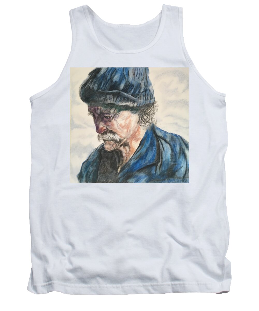 Man Tank Top featuring the painting The Fisherman by Maris Sherwood