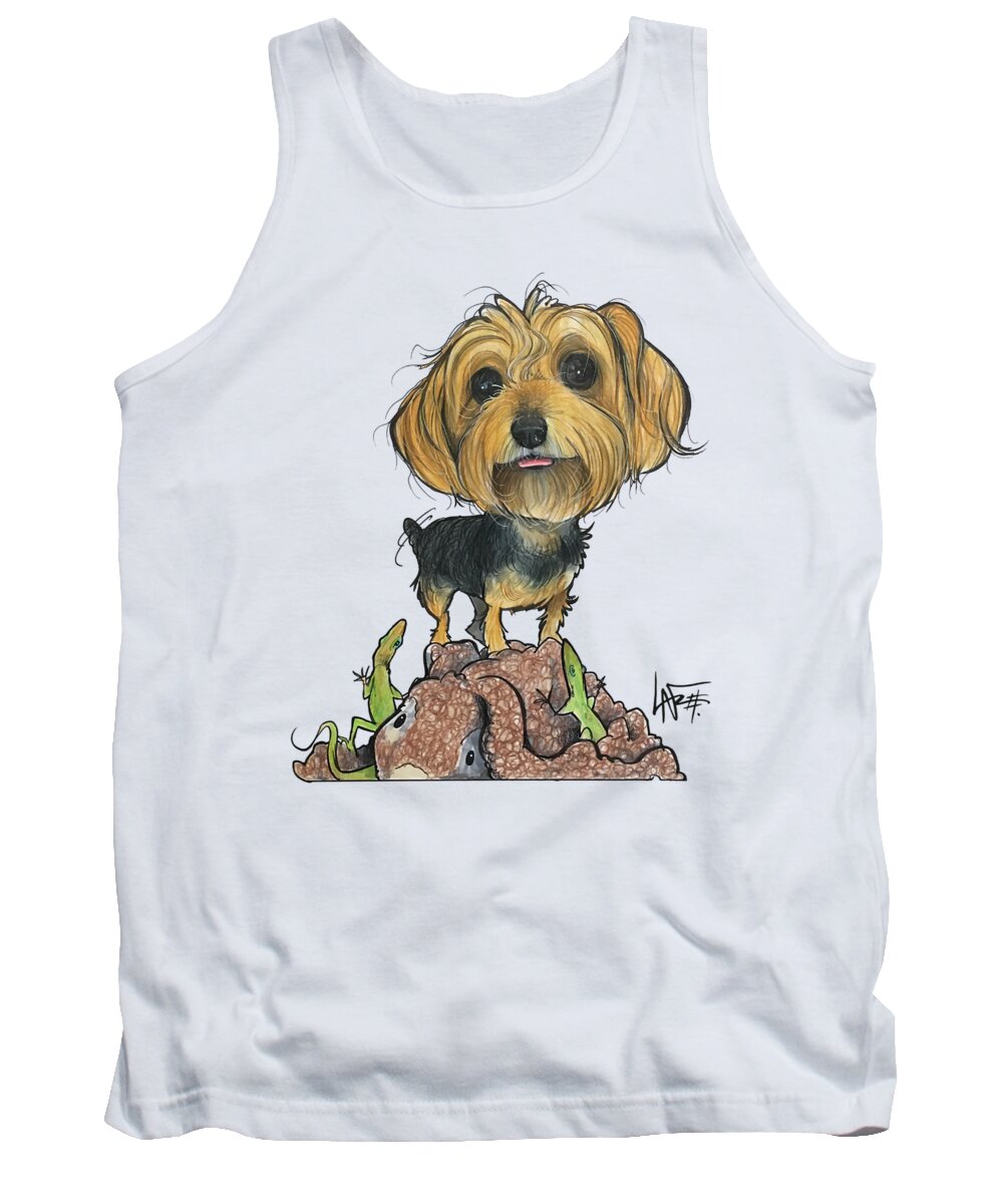 Thurmond Tank Top featuring the drawing Thurmond 5130 by Canine Caricatures By John LaFree