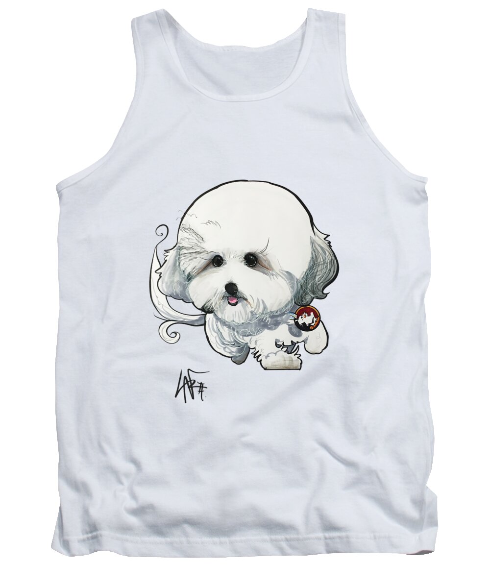 Tomlinson Tank Top featuring the drawing Tomlinson 4345 by Canine Caricatures By John LaFree