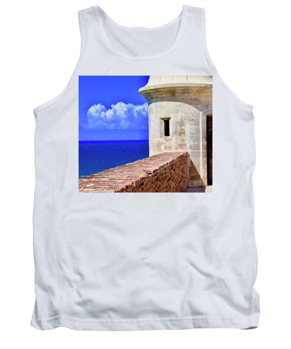 Tower At El Morro Tank Top featuring the photograph Tower at El Morro by Debra Grace Addison