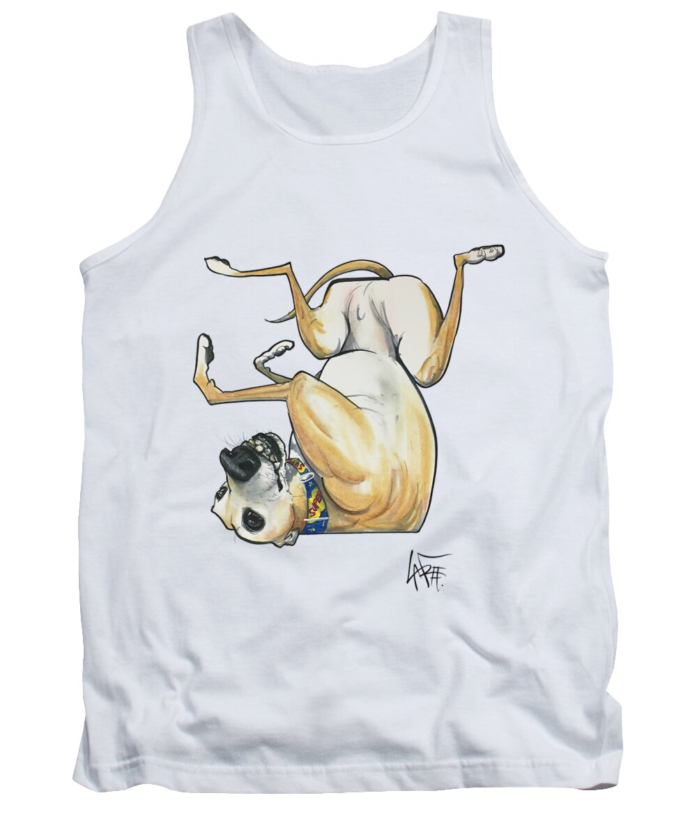 Tucker 4549 Tank Top featuring the drawing Tucker 4549 by Canine Caricatures By John LaFree