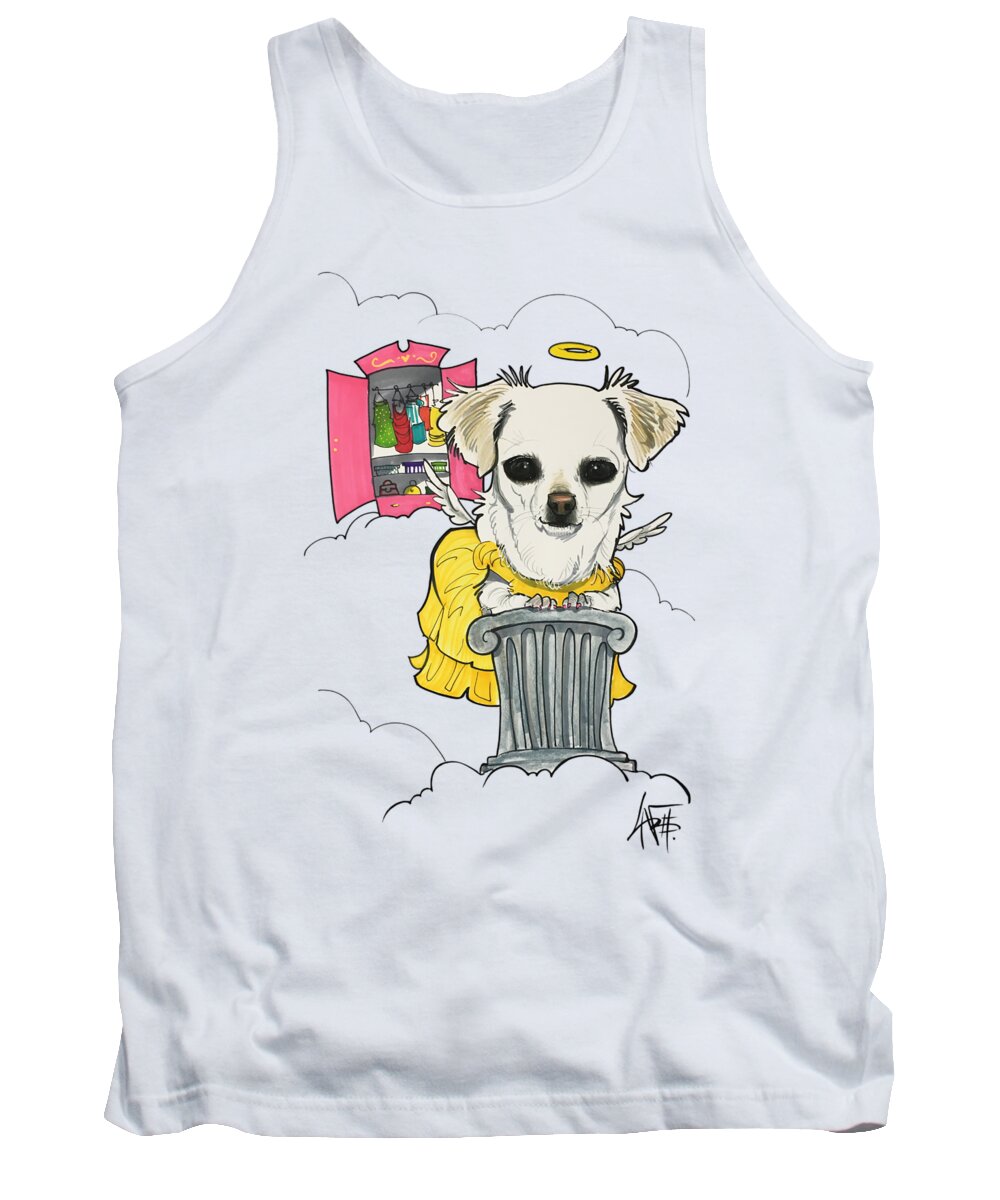 Tuttle 4611 Tank Top featuring the drawing Tuttle 4611 by Canine Caricatures By John LaFree