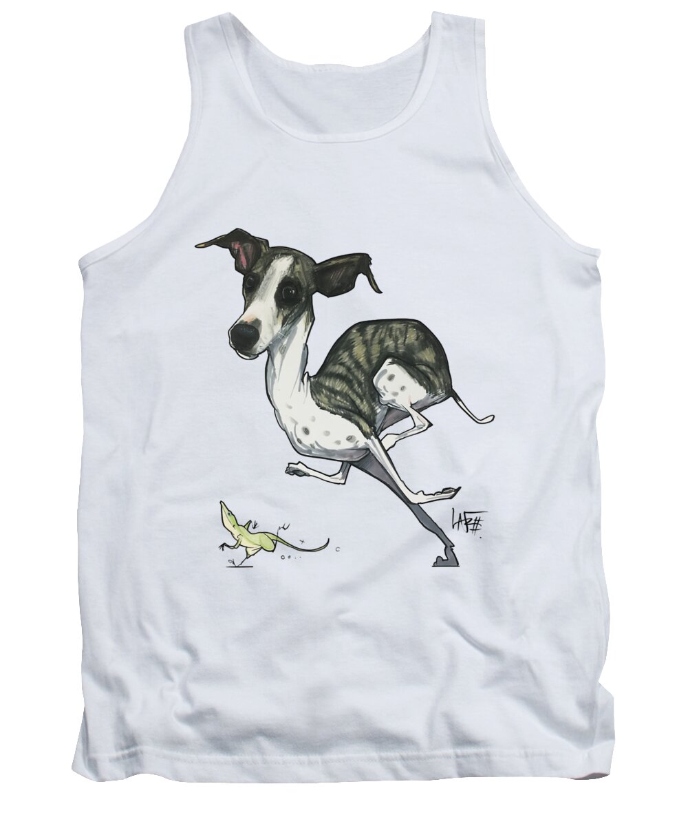 Underwood 4550 Tank Top featuring the drawing Underwood 4550 by Canine Caricatures By John LaFree